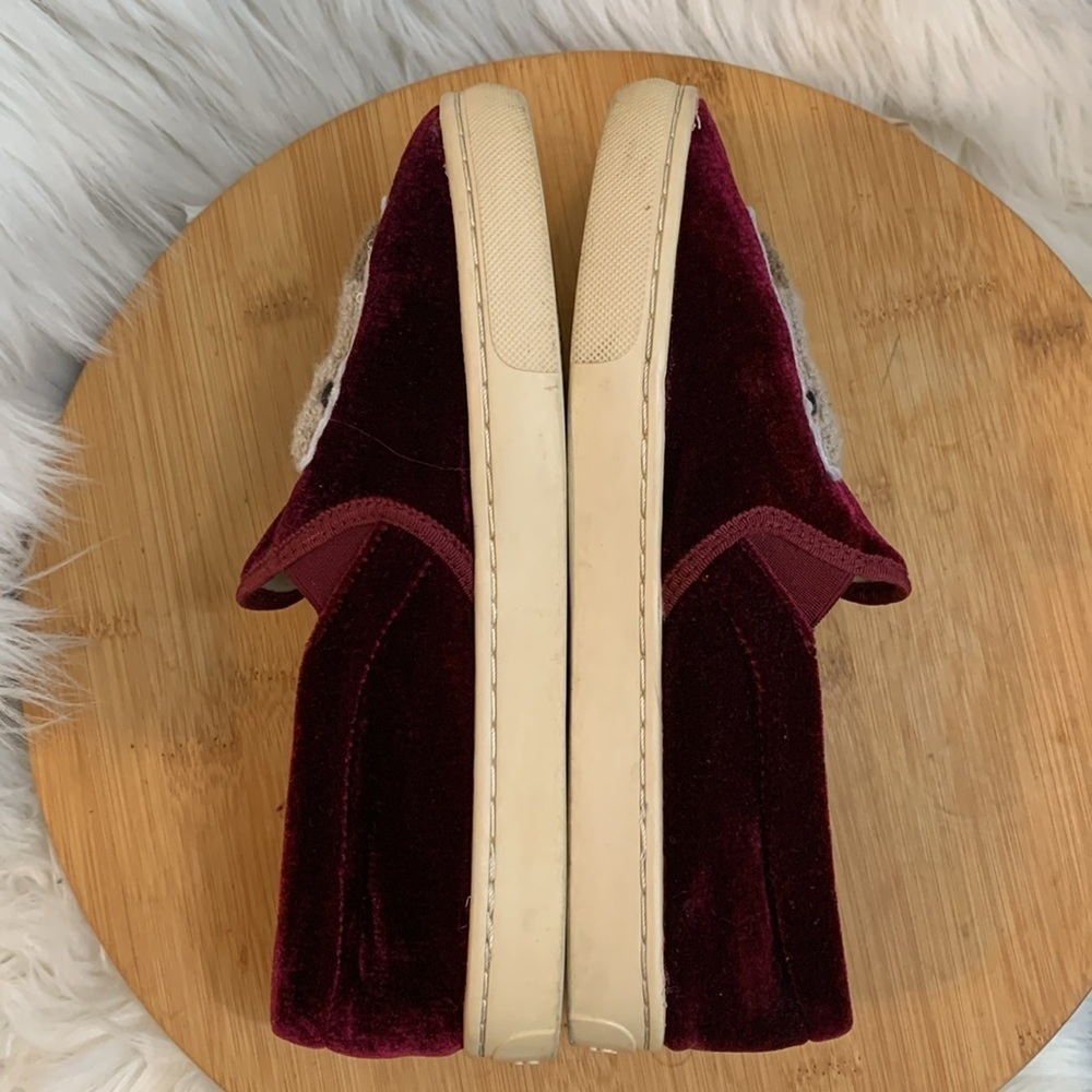 Soludos | Sangria 3D Llama Velvet Smoking Slip On Sneaker Slipper Shoes 6.5 - Picture 12 of 17